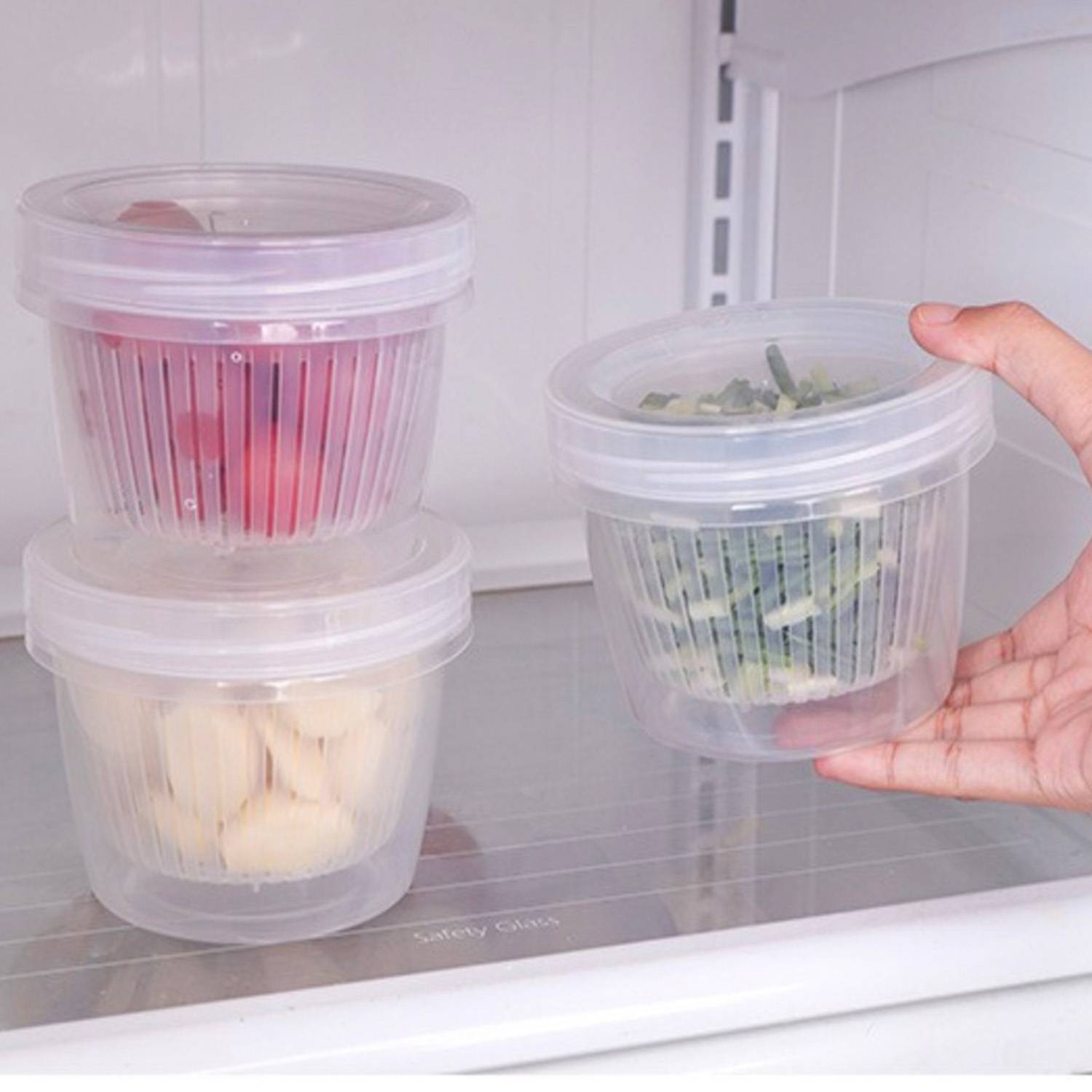 Polypropylene Portable ginger, onion and garlic storage box 2