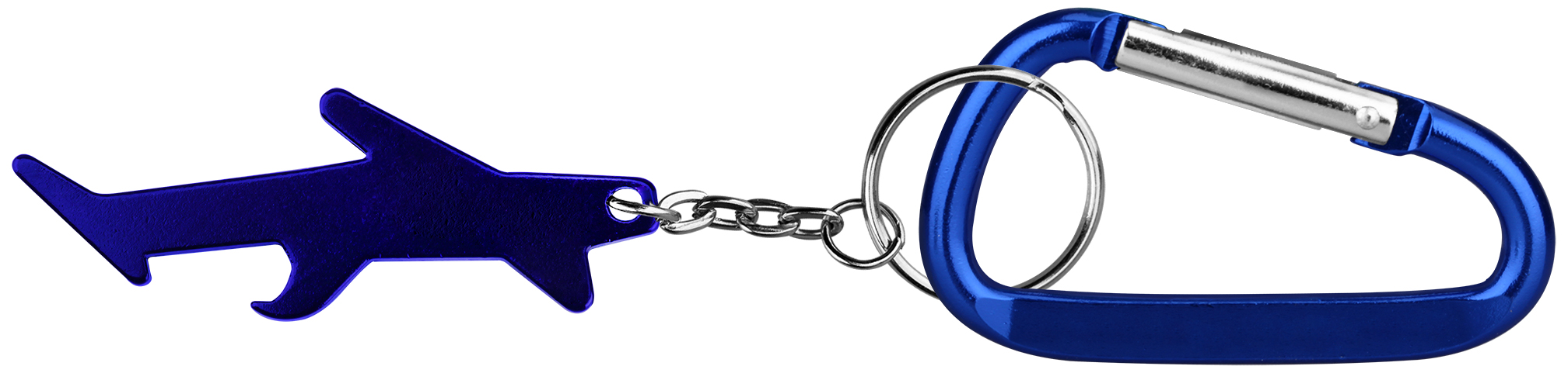 Plane / aircraft shaped aluminum bottle opener with key chain and carabiner 2