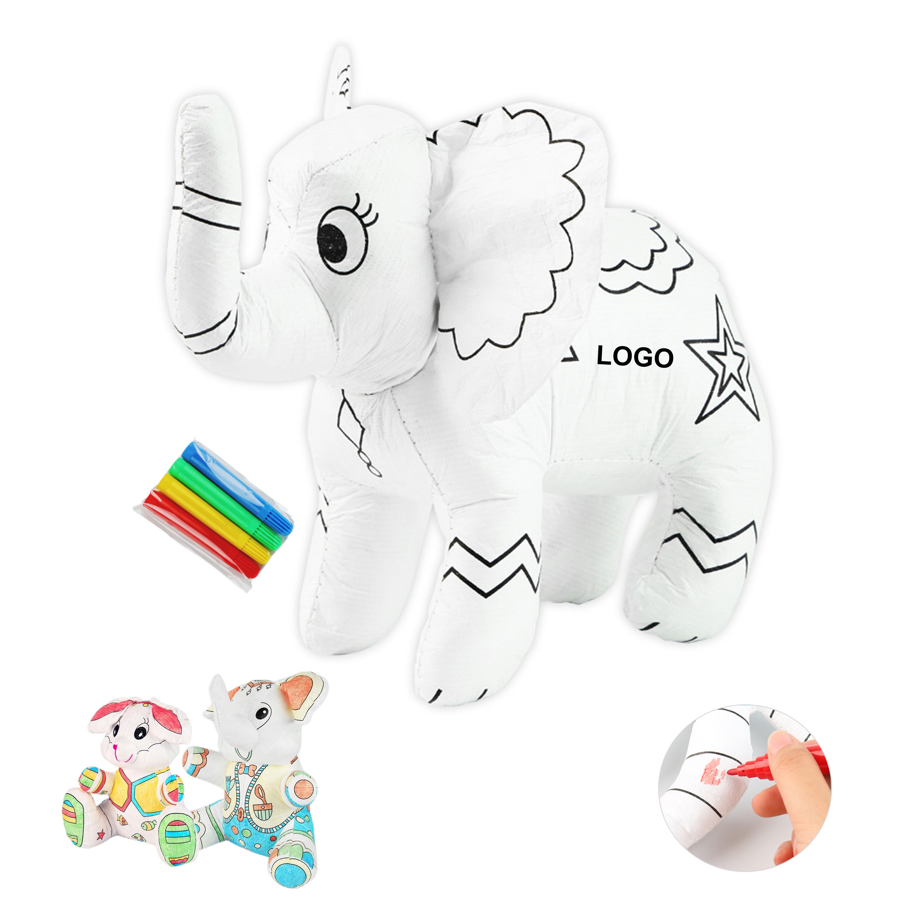 Color Your Own Animals Washable (direct import) 2