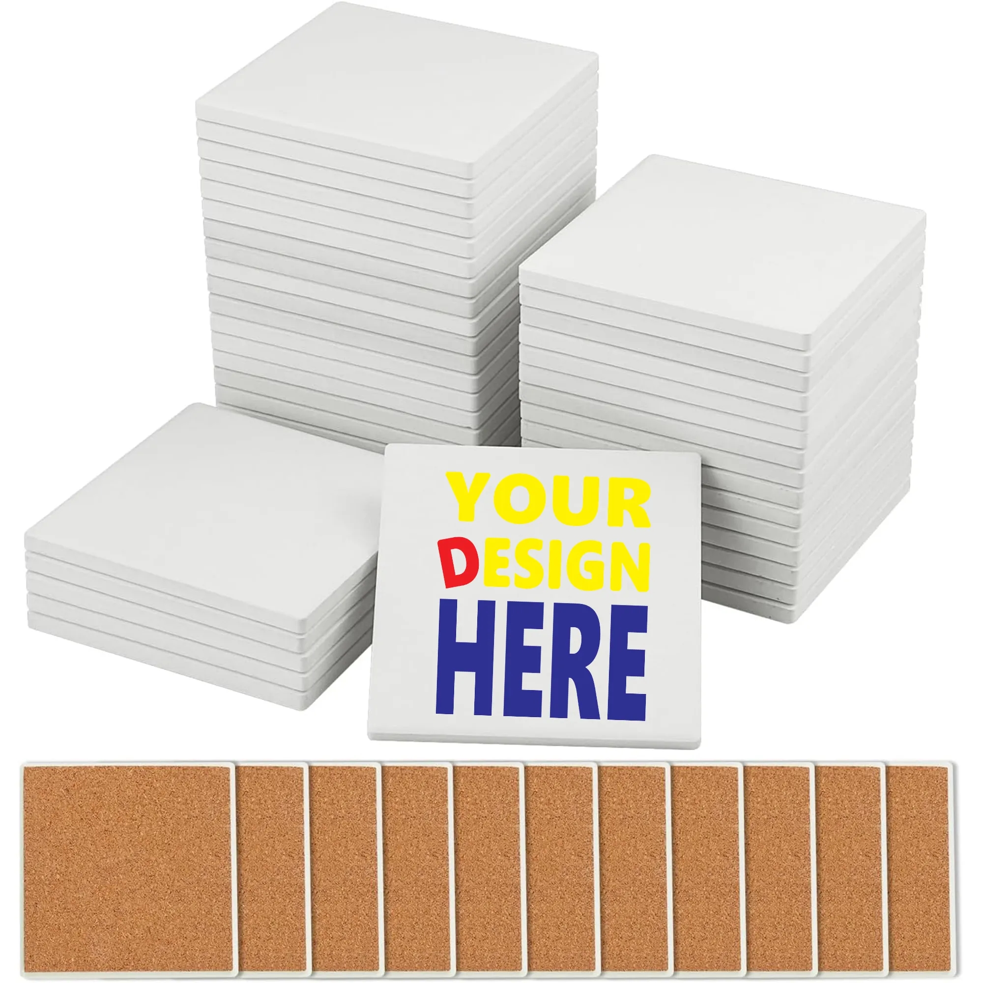 Full Color Square Ceramic Coaster MOQ 50 PCS 2
