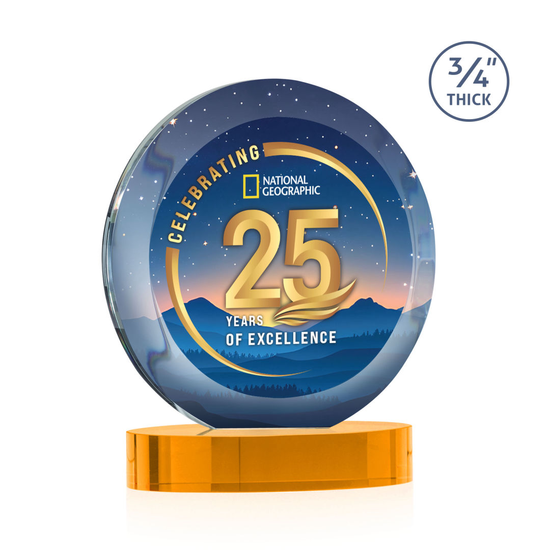 Gibralter Vividprint™ Award on Alberton Base - Amber 2