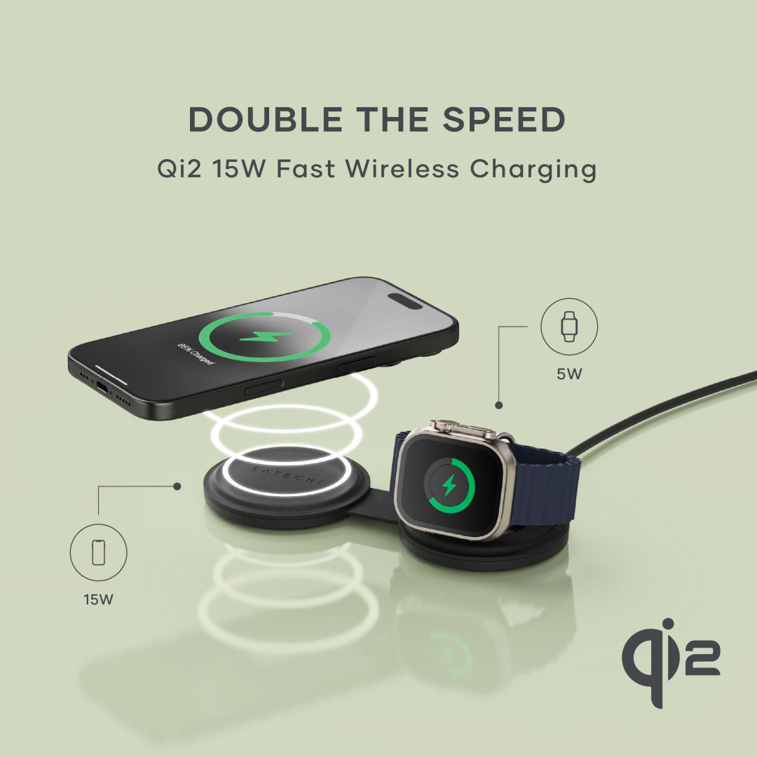 SATECHI® OntheGo™ 2-in-1 Wireless Charger 24