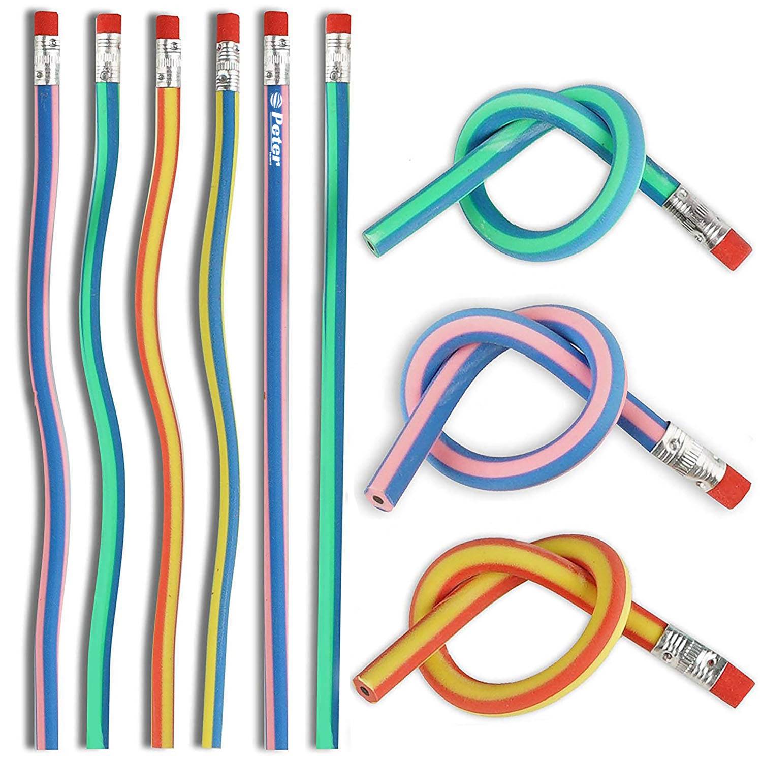 Colorful Educational Fun Novelty Bendy Flexible Pencil