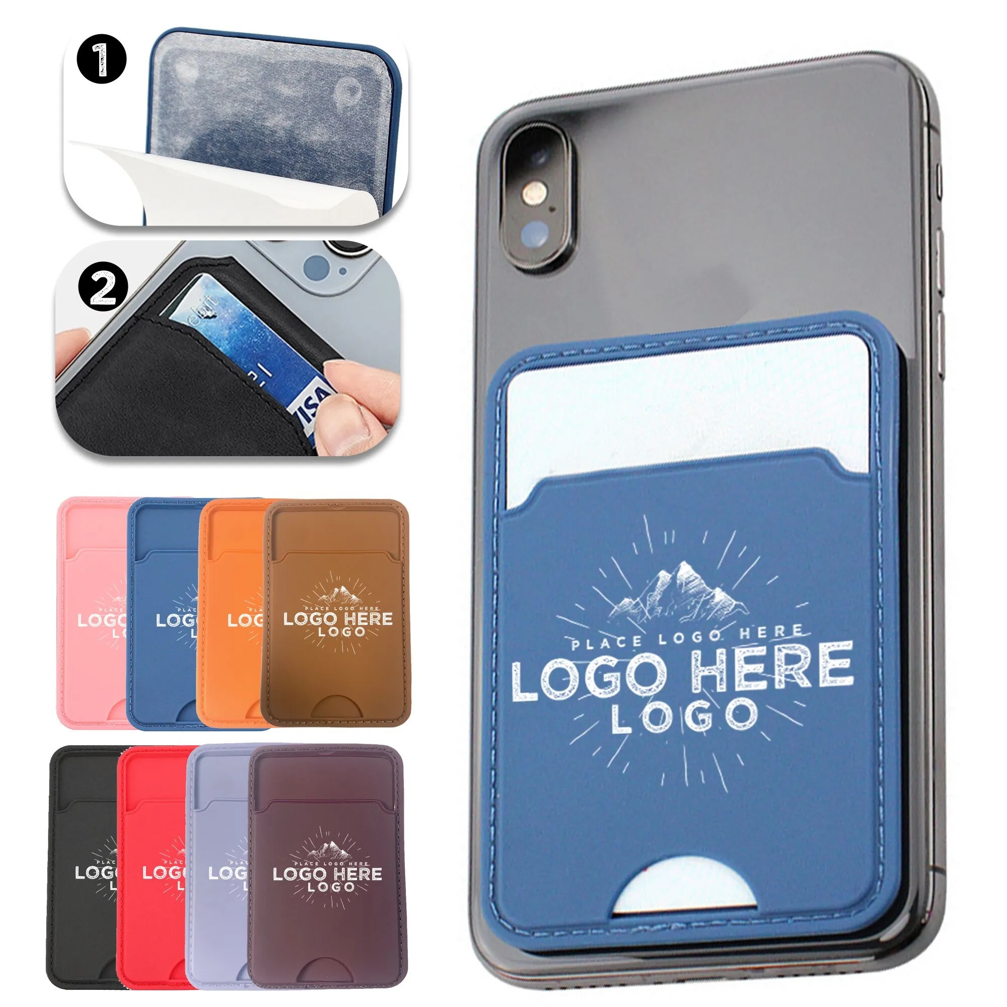 Silicone Stick-on Phone Holder Wallet