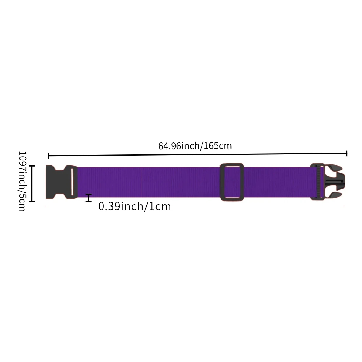 Adjustable Luggage Strap with Quick Release Buckle 1