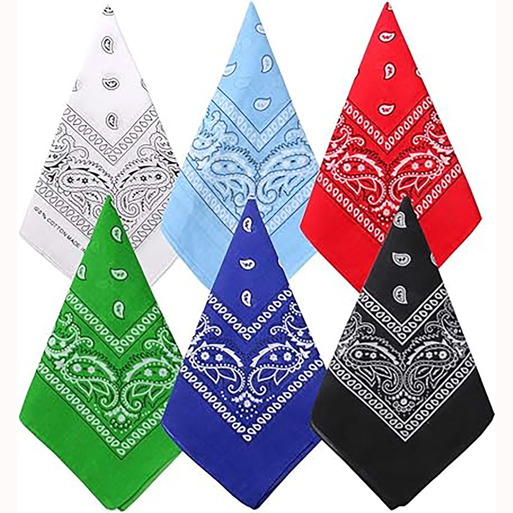 Pure Cotton Paisley Pattern Bandanas 1