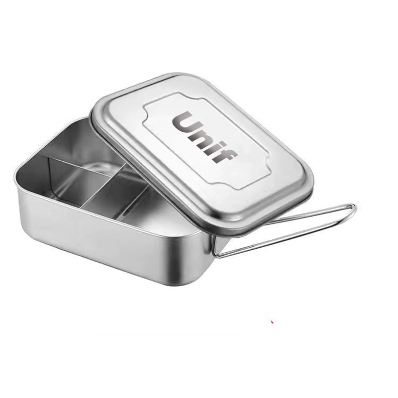 Stainless Steel Lunch Box Three Compartments Food Tray 2
