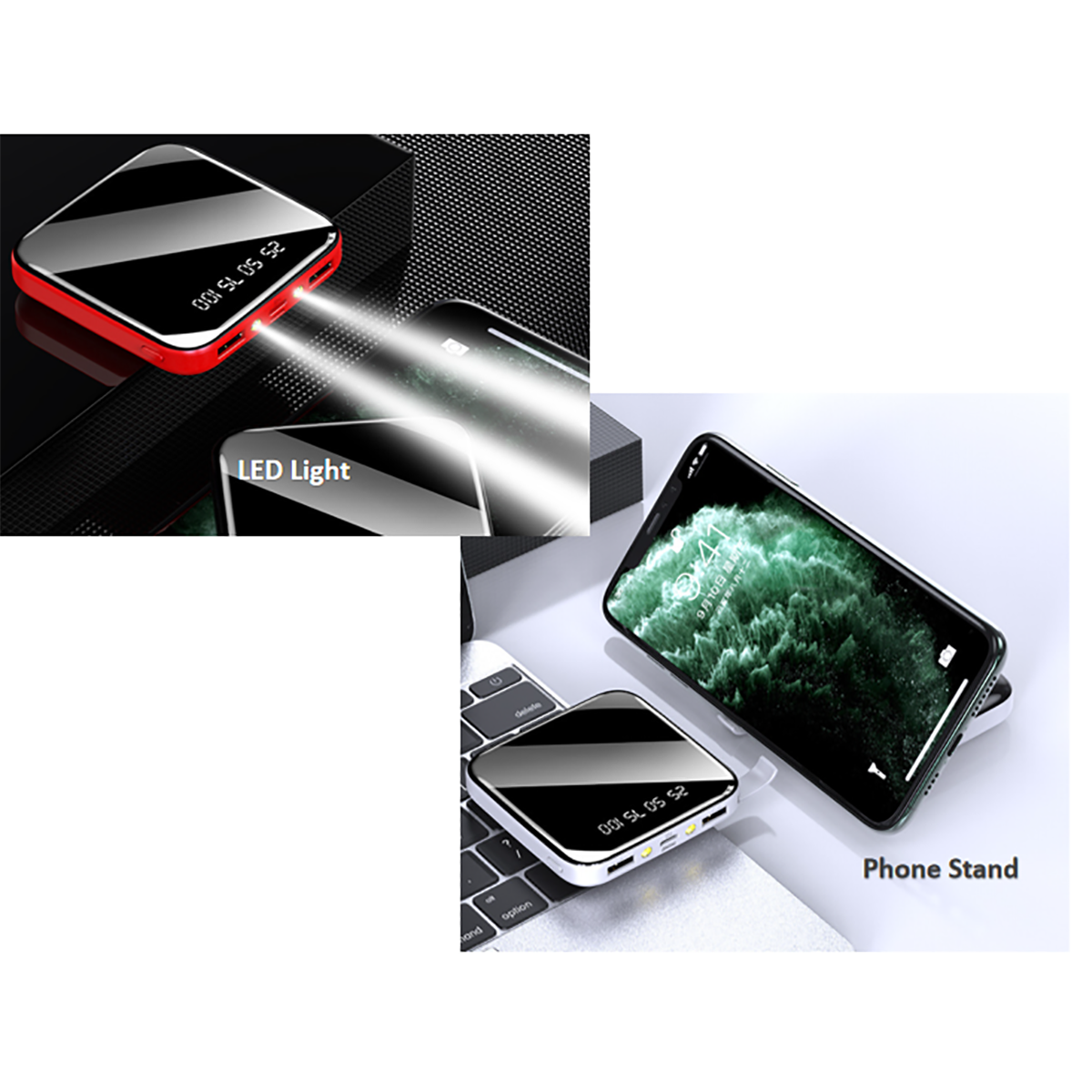 10000MAh Mini Power Bank with LED Light 2