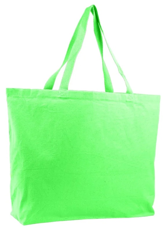 Canvas Jumbo Tote with 5" Bottom Gusset 1