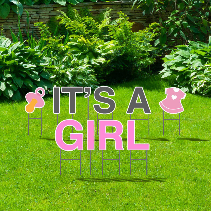 It's A Girl Yard Letters 4