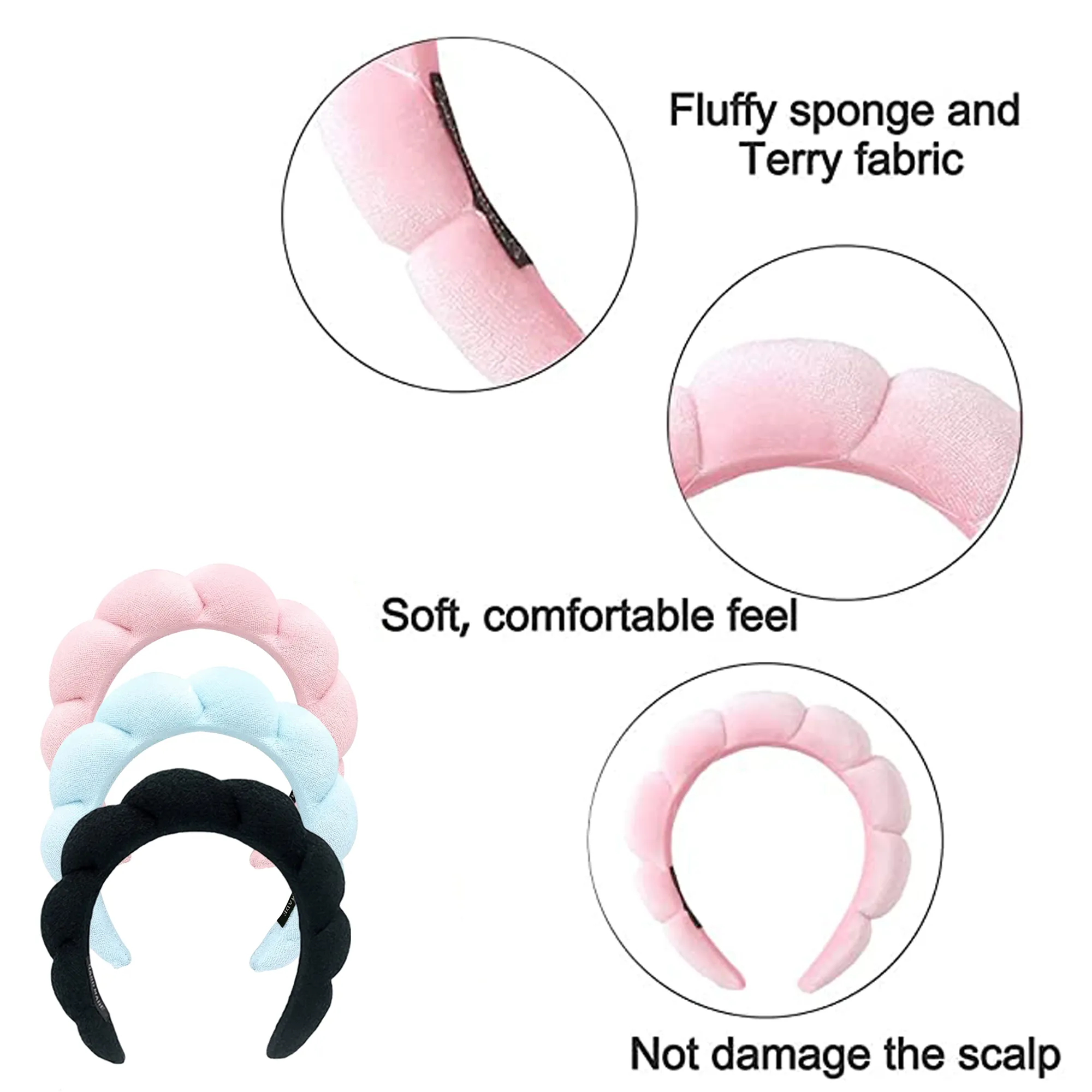 Spa Headband Sponge Wash Face Makeup Yoga 2