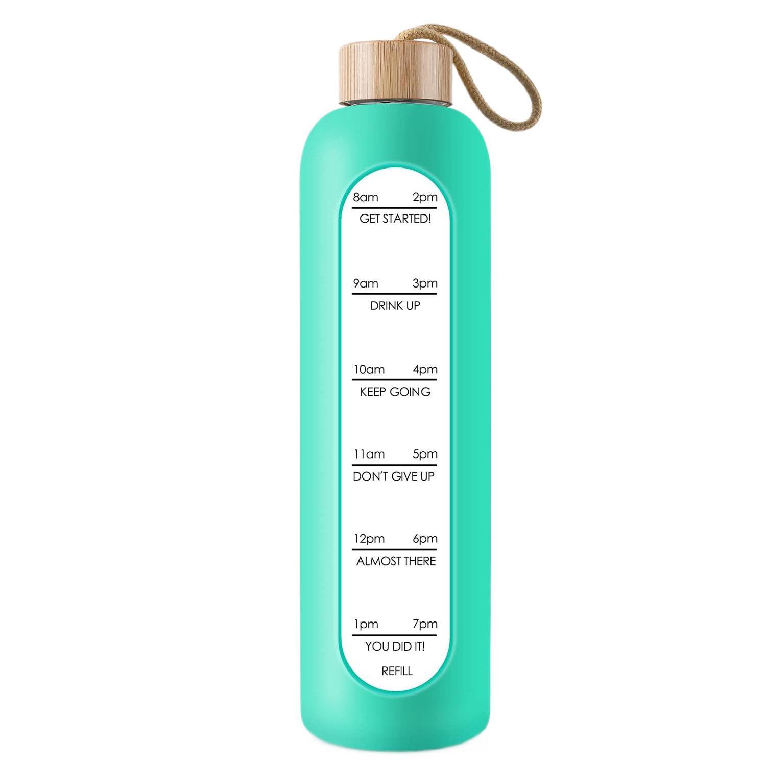 35oz Motivational Borosilicate Glass Water Bottle 4