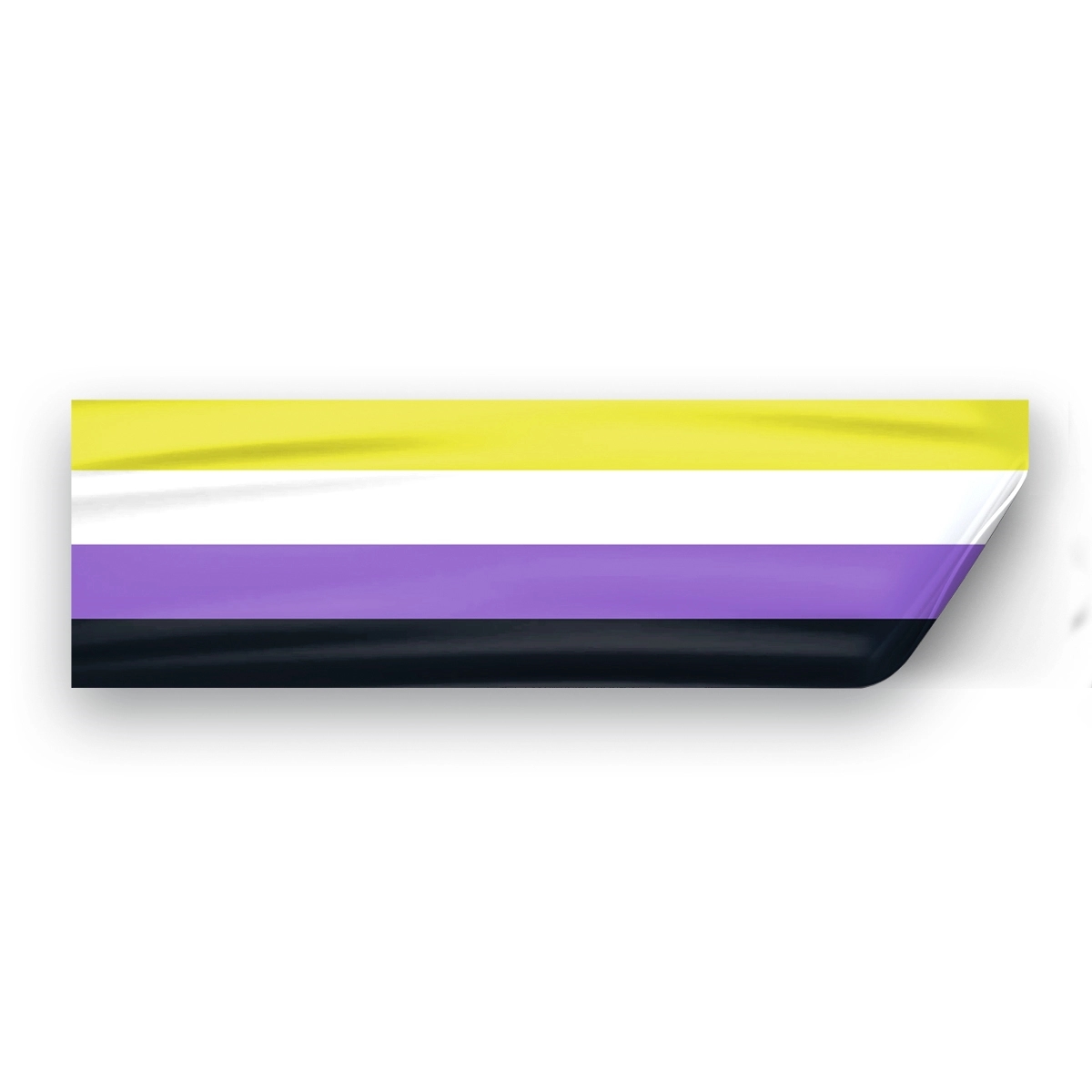 3" x 10" Non-Binary Pride Window Decals 2