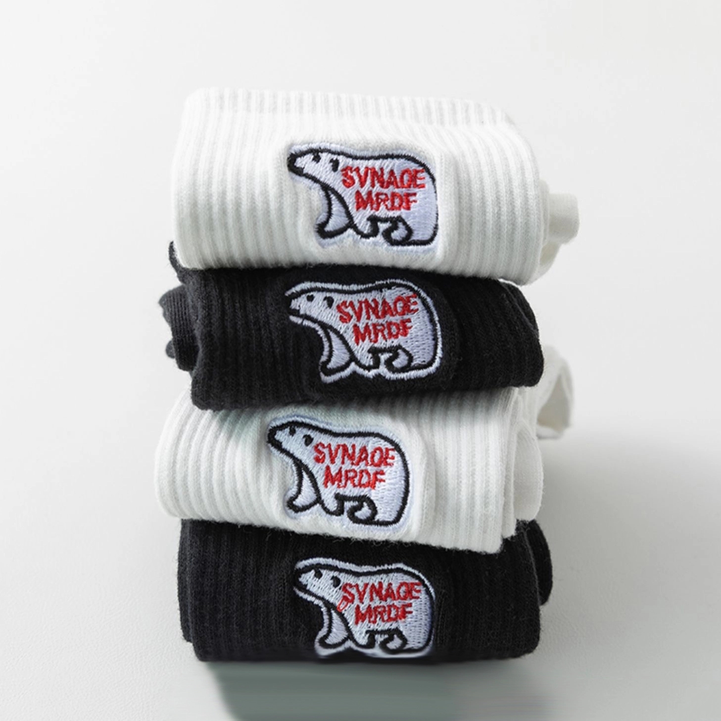 Custom Mid Crew Socks with Embroidered logo 3