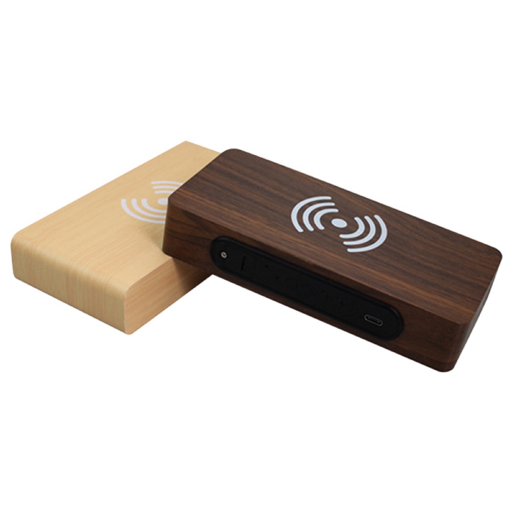 Eco Wireless Charging Alarm Clock W/Temp 8
