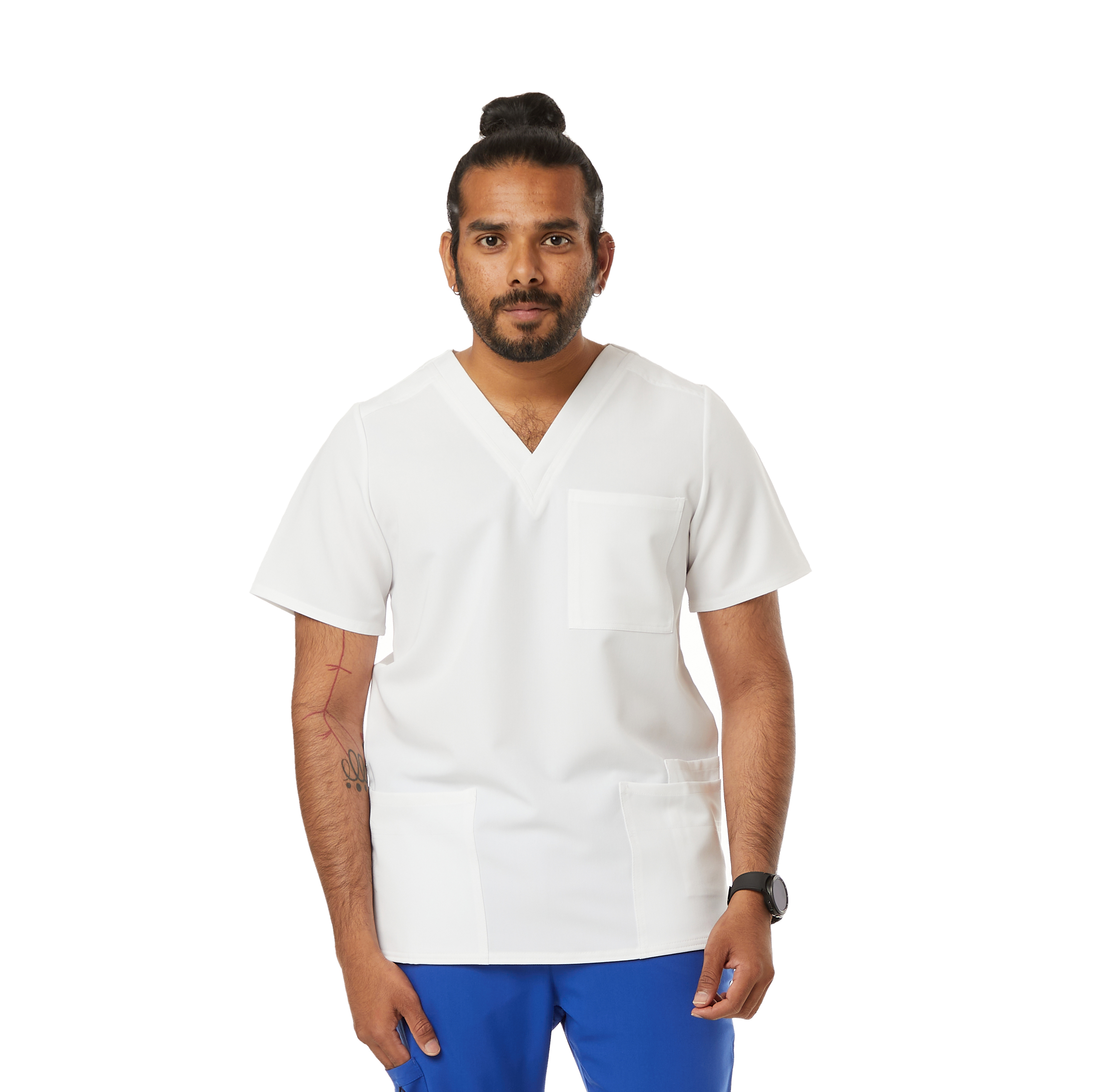 Spectrum's Mens WYND Multi-Pocket Scrub Top 1