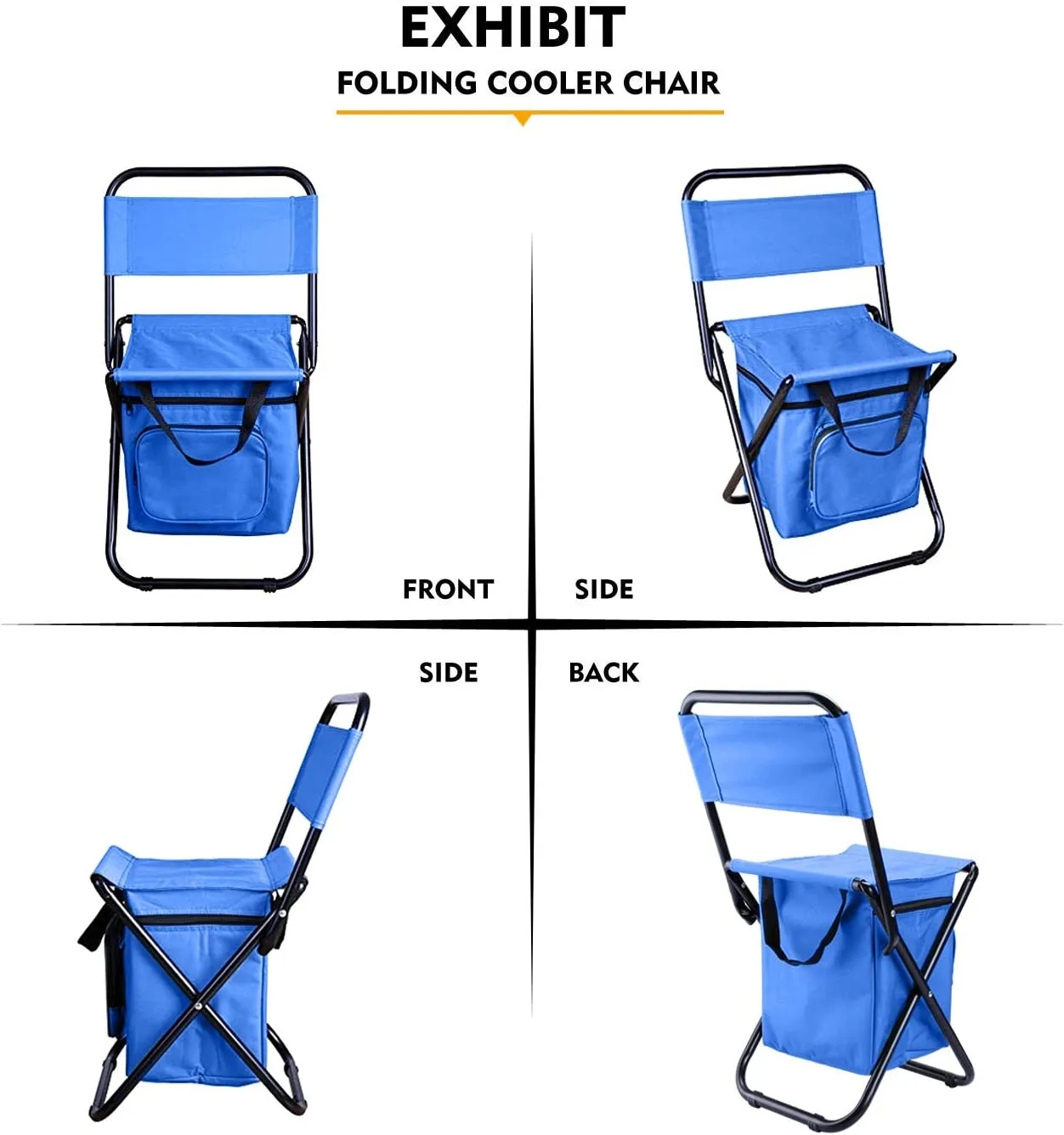 Folding Fishing/Camping Chair with Cooler Bag 6