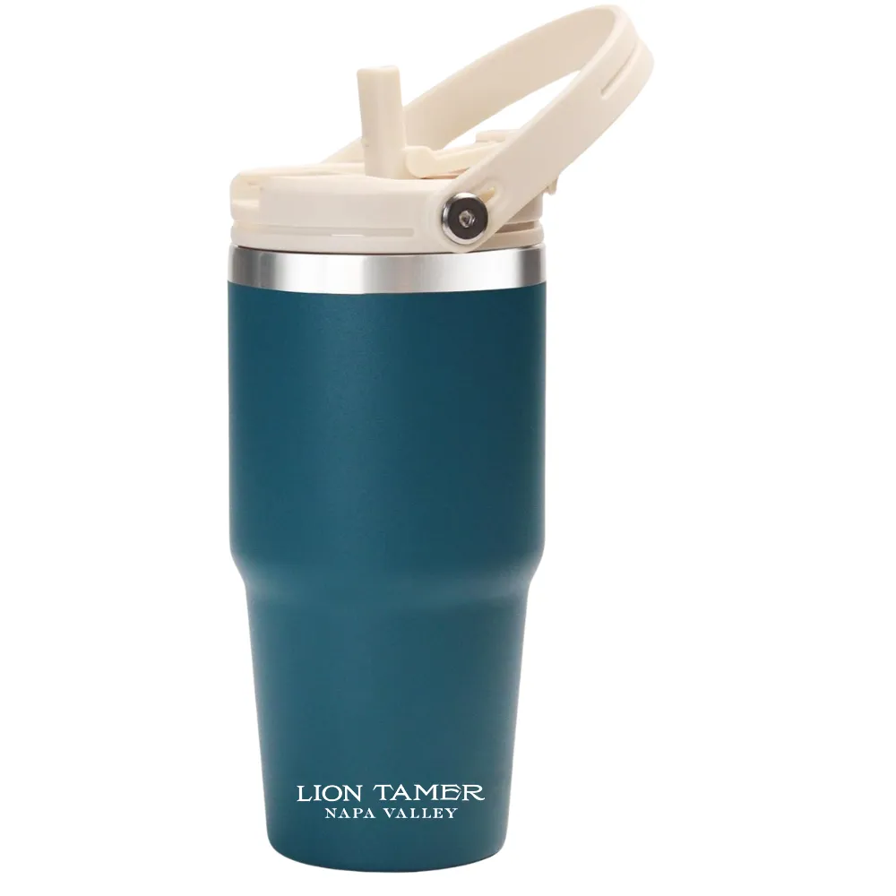 20oz. Insulated Tumber with Handle and Flip Straw 4