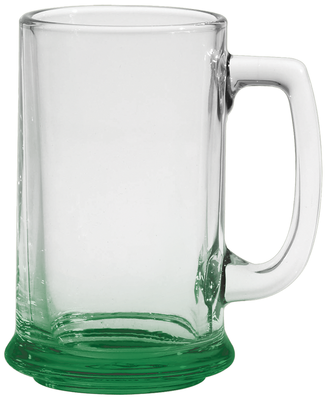 15 oz. Glass Tankard - Deep Etched 16