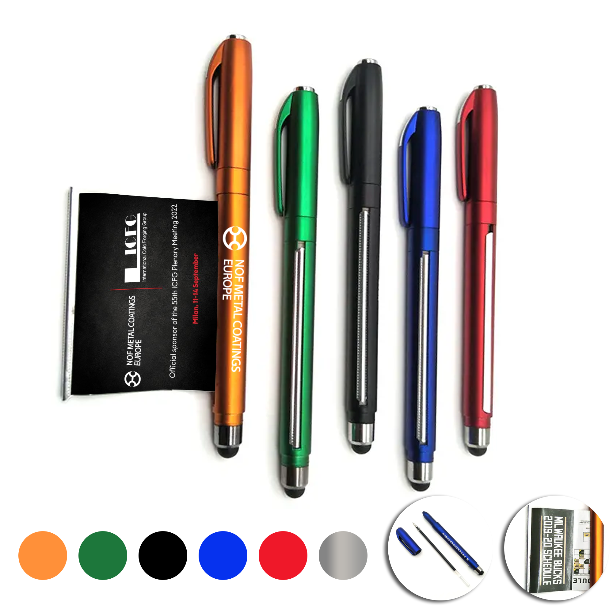 Metallic Banner Pen with Stylus 2