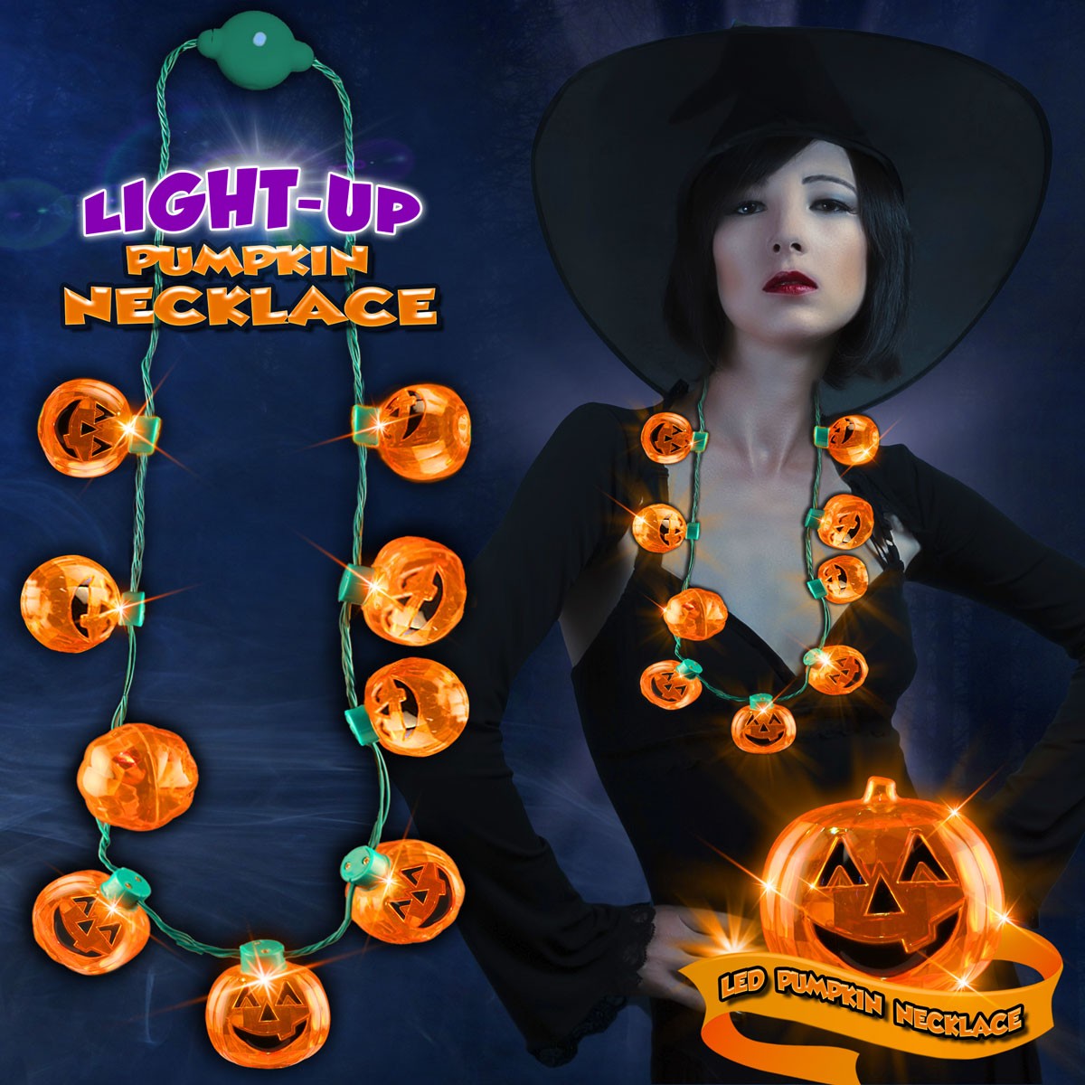 Pumpkin LED Necklace