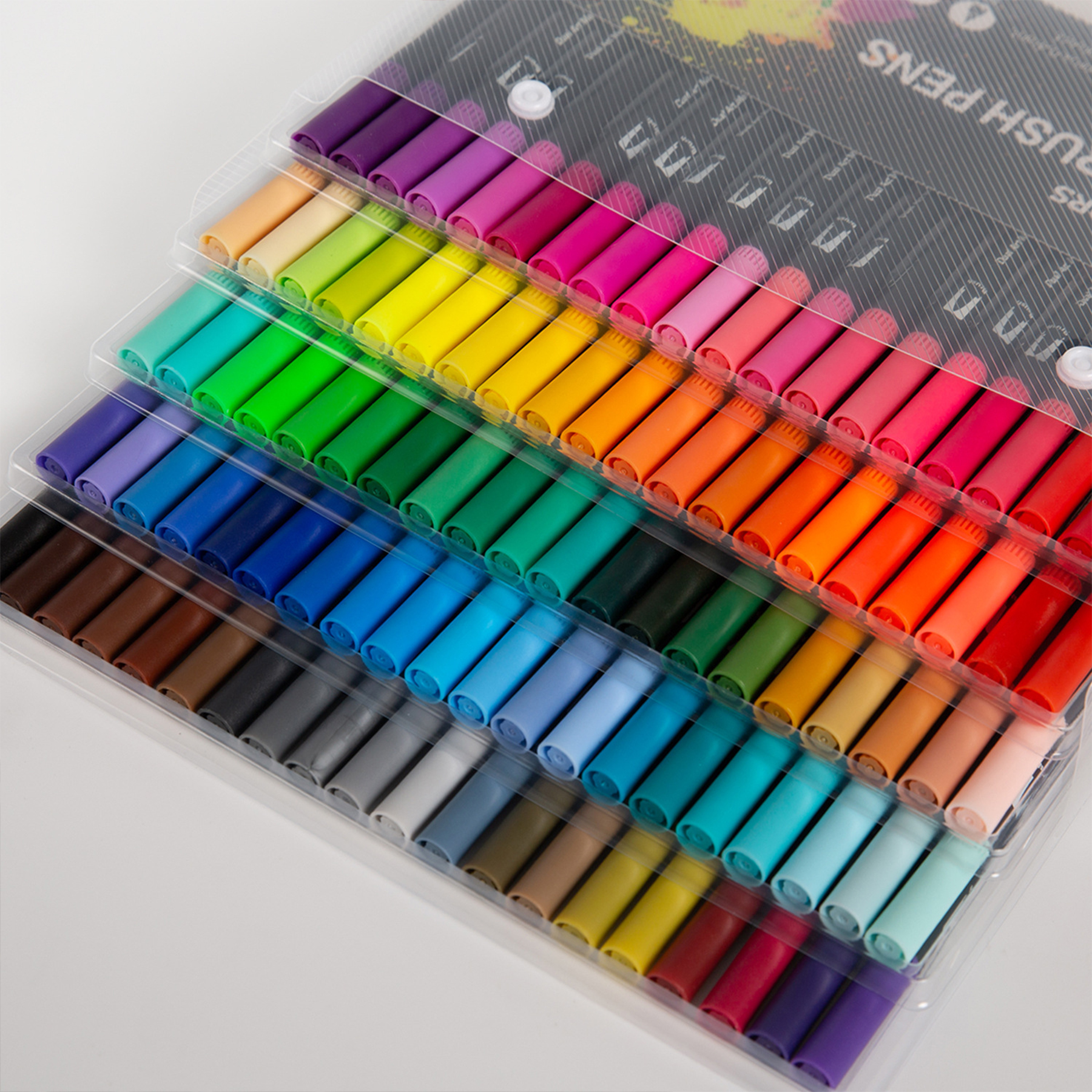 Plastic Double ended marker soft head watercolor pen set 4
