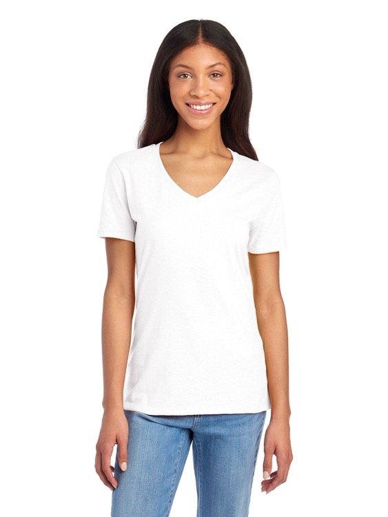 JERZEES Premium Blend Combed Ring-Spun Ladies' V-Neck T-Shirt 18