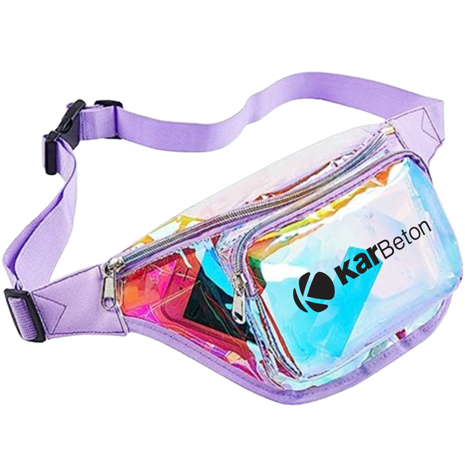 Clear PVC Iridescence Waist Bag Stadium Approved Fanny Pack 4