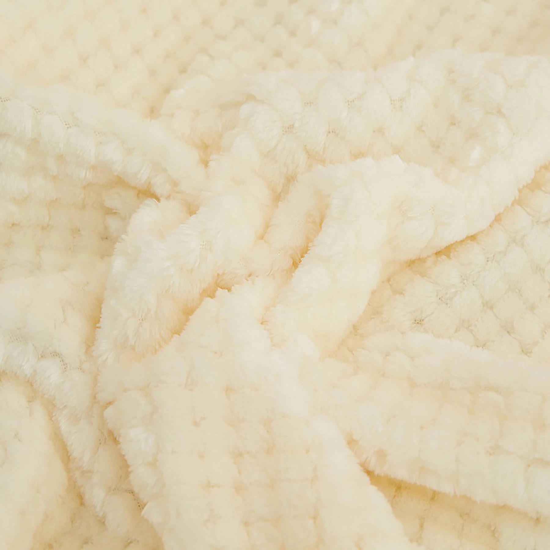 Large Waffle Weave Flannel Fleece Throw Blanket 40X60 Inch 11