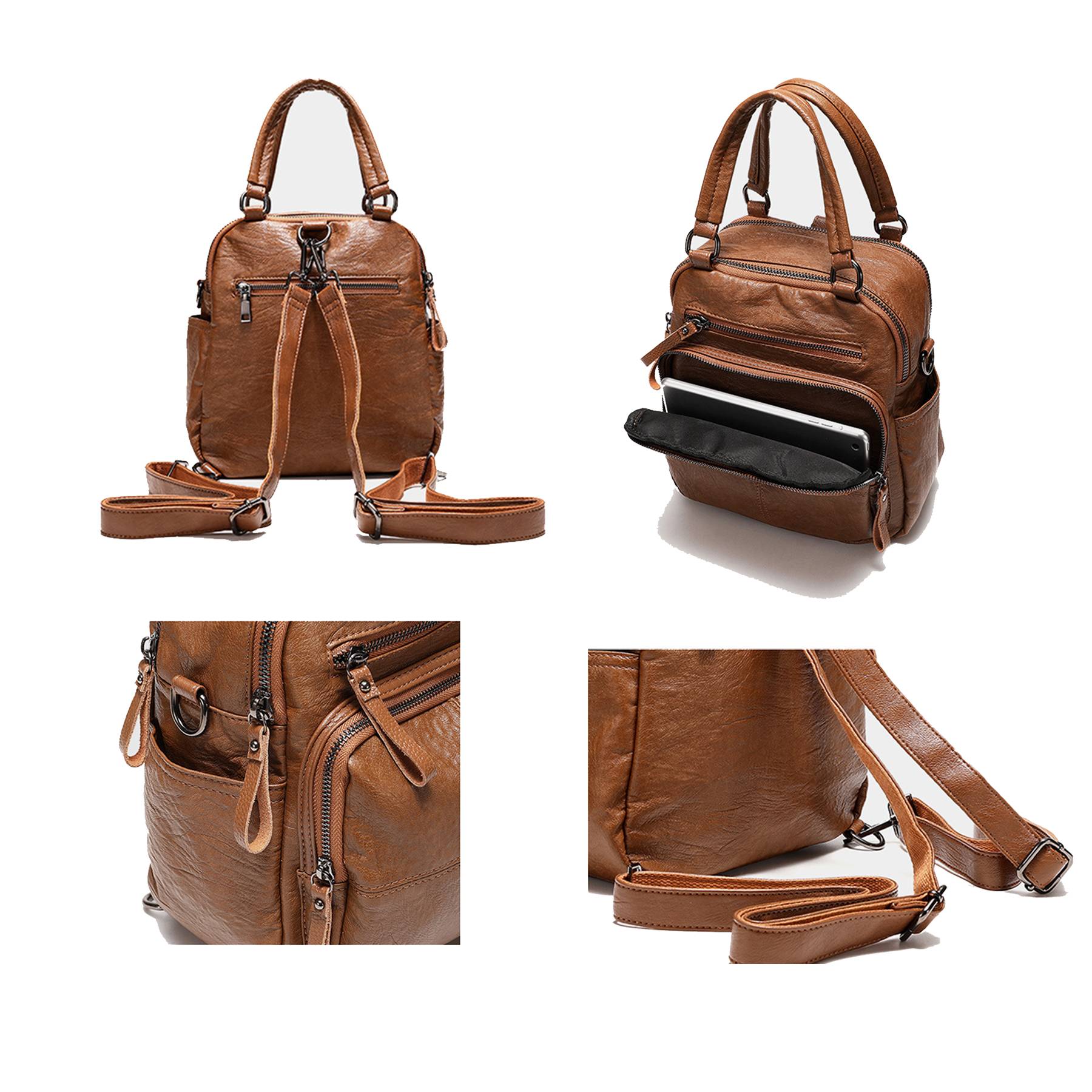 PU Leather Backpack for women 4
