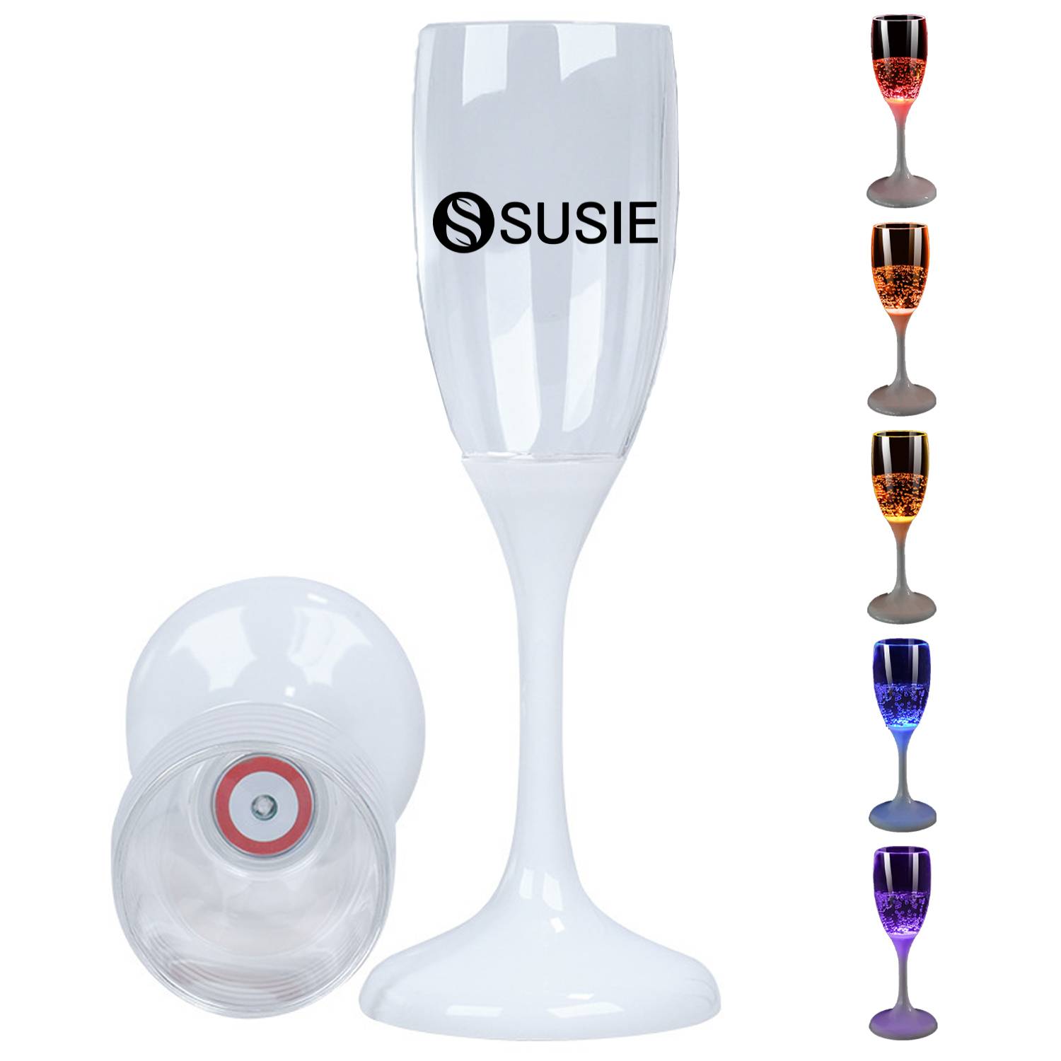 4oz LED Luminous Champagne Wine Cup Food Grade Plastic 2