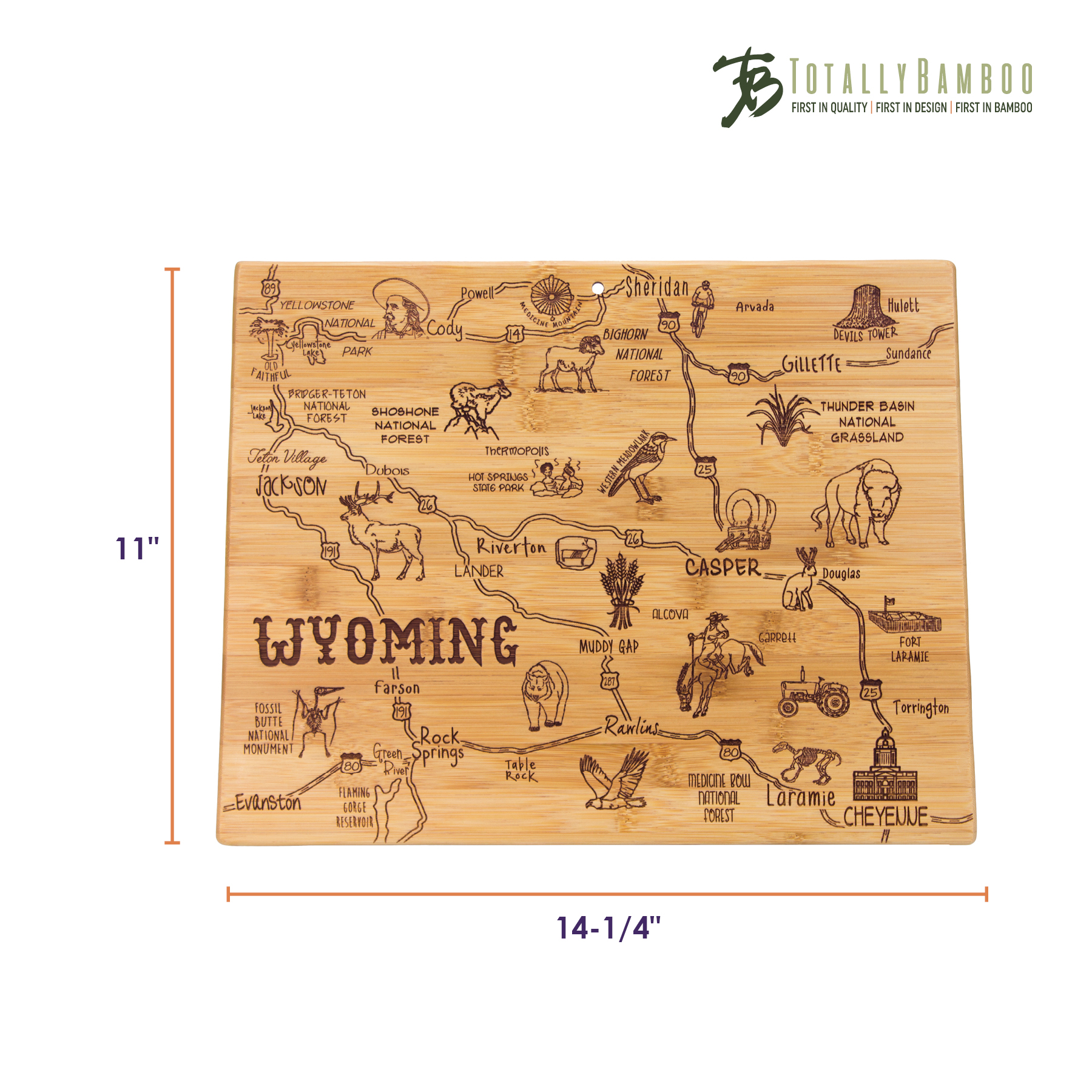Destination Wyoming Cutting & Serving Board 3