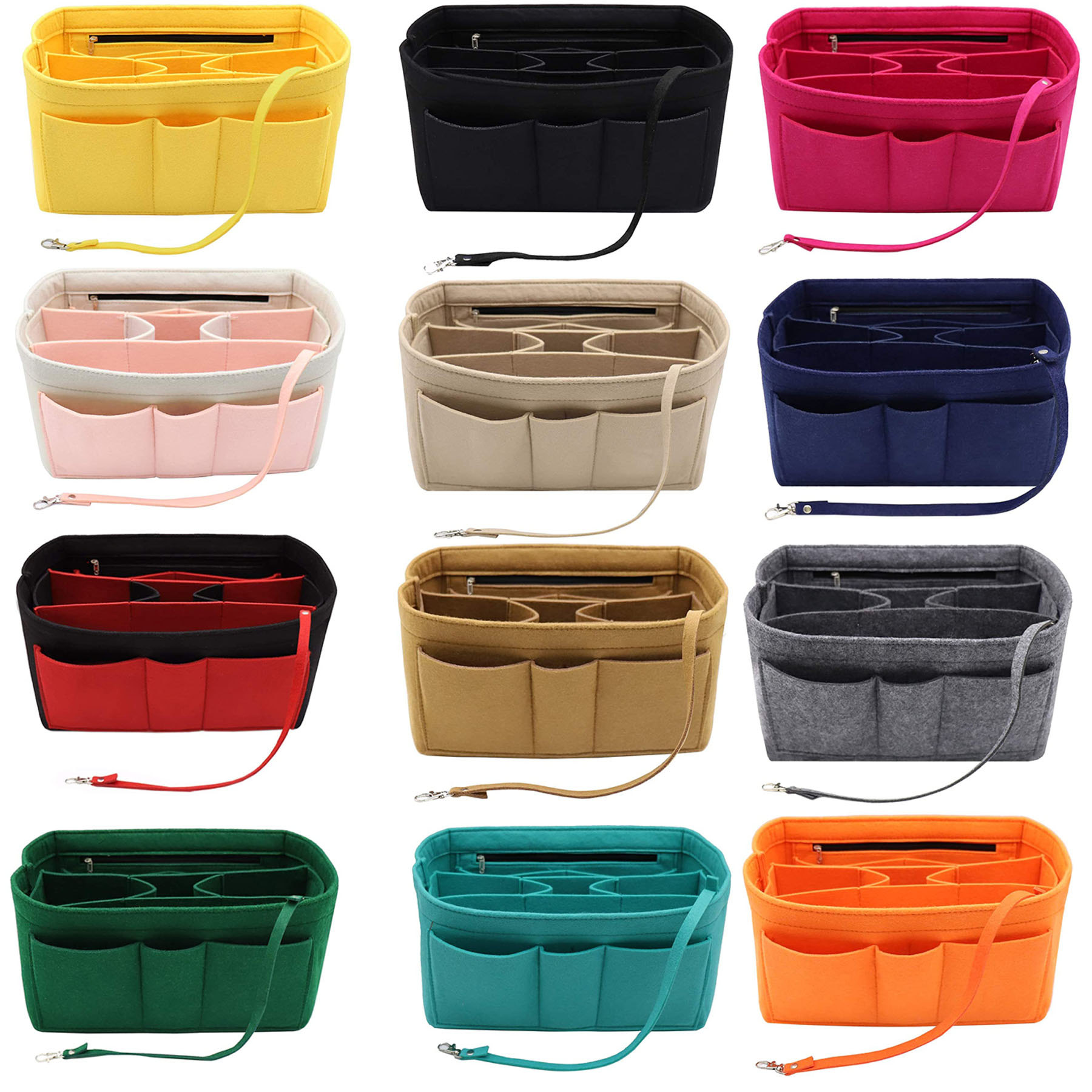 8.66 x 4.33 x 5.12 Inches Felt Fabric Purse Tote Diaper Bag 2
