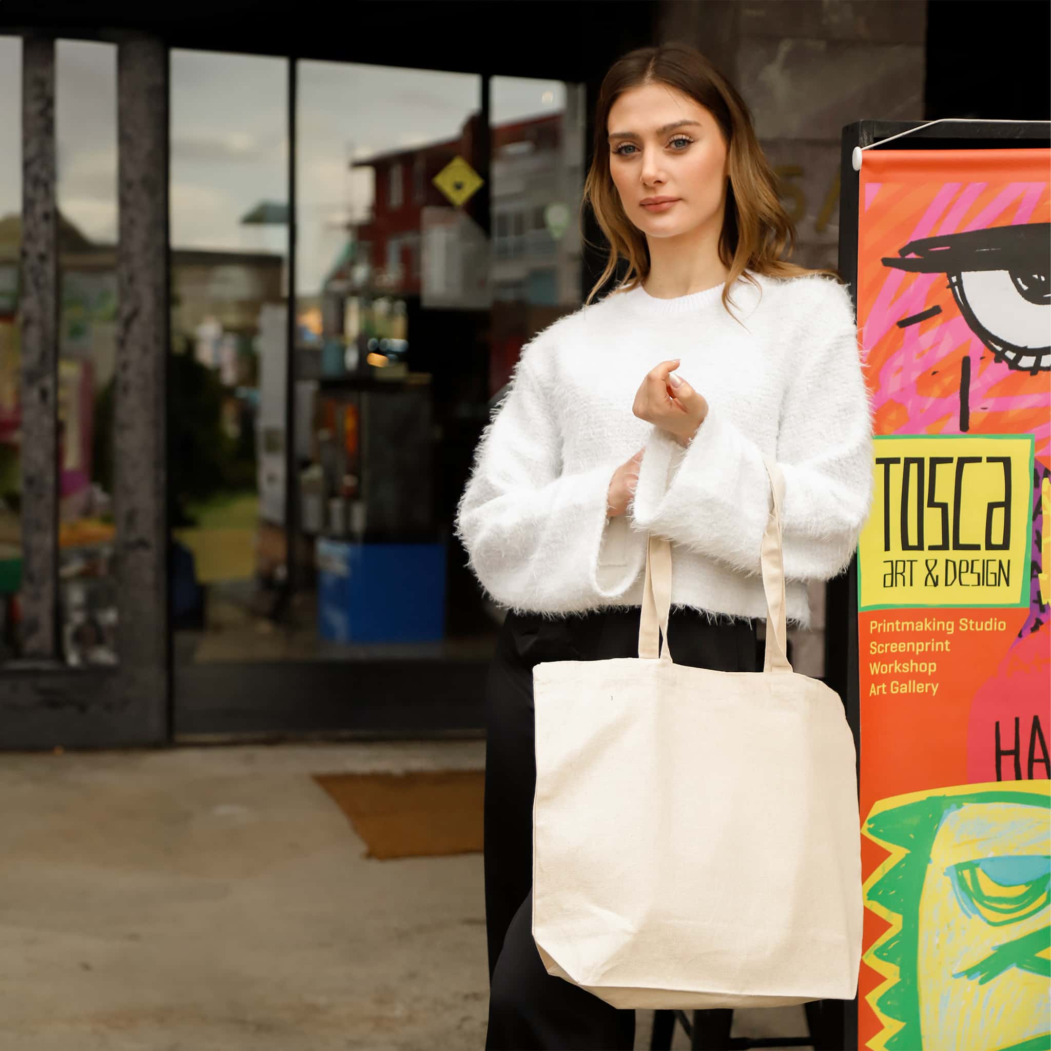 Comfort-Carry Canvas Tote Bag, custom tote bag with logo imprint 4