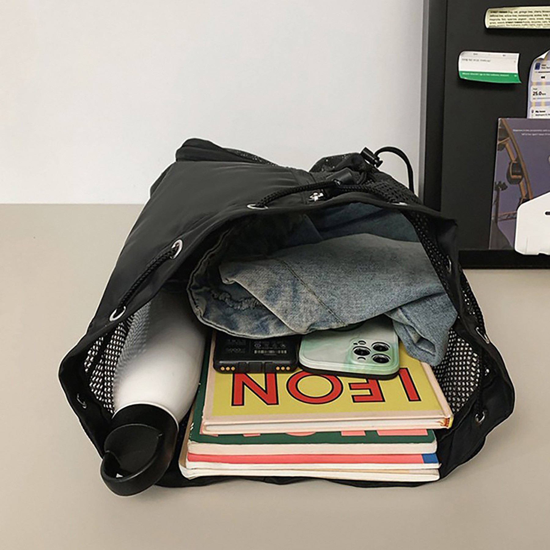 Drawstring Ventilator Mesh Equipment Bag 9
