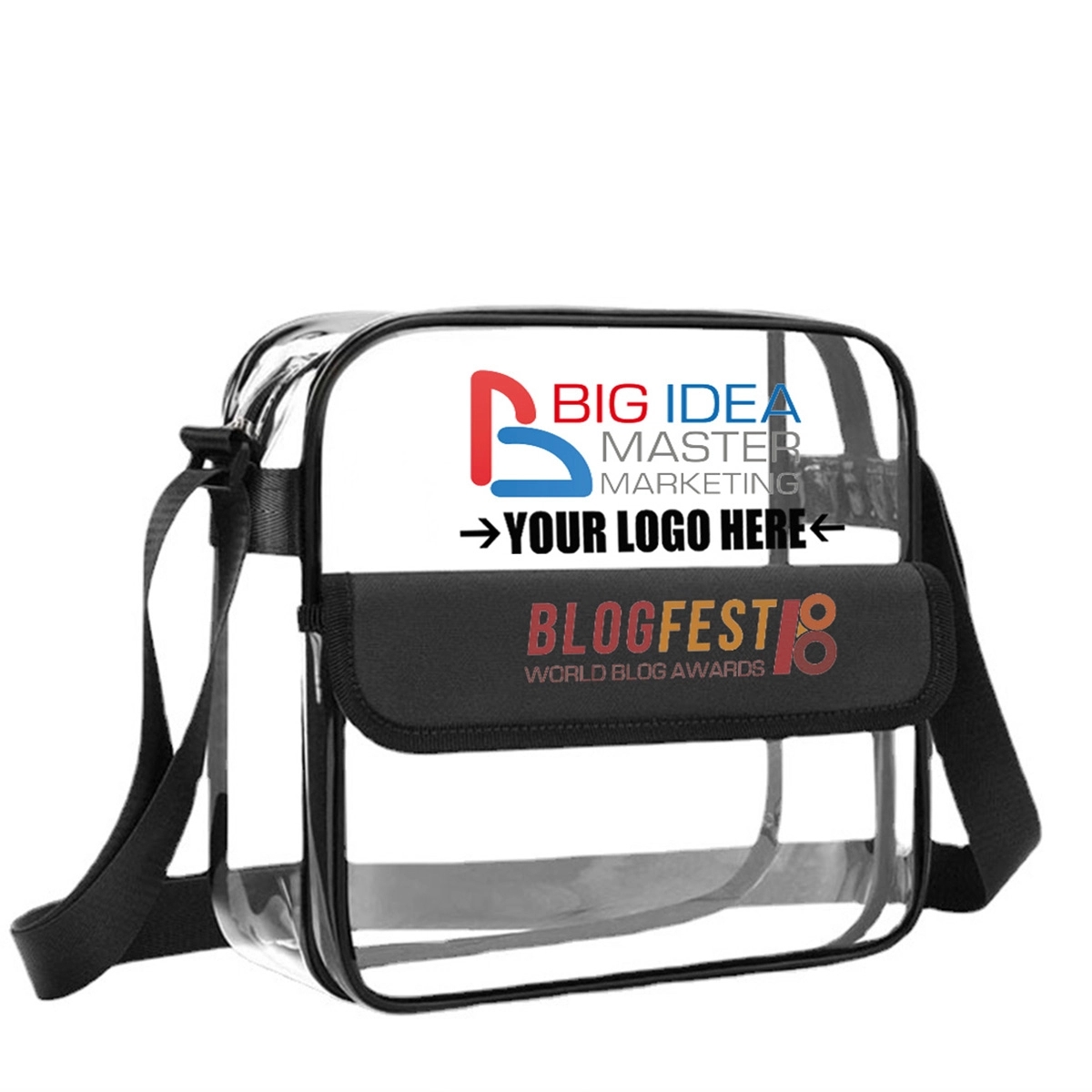 Custom Large Durble Transparent PVC Shoulder Bag 6