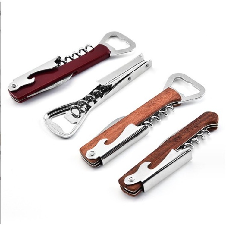 Multi Wooden Opener For Wine Beer Bottle Tin Can 4