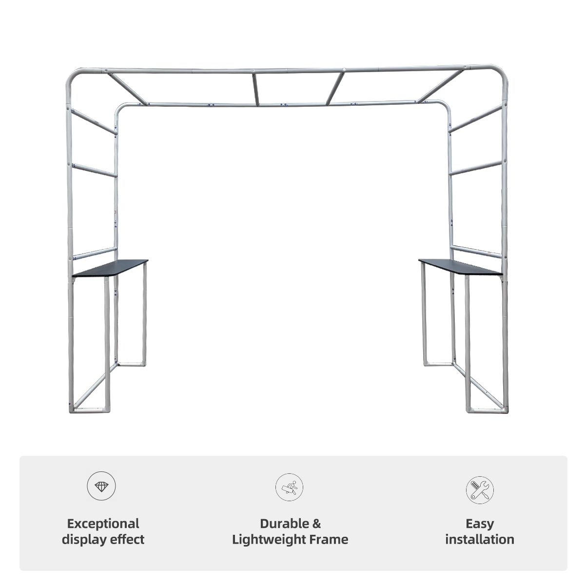 10ft Square Booth Display w/Full Rear Wall 5