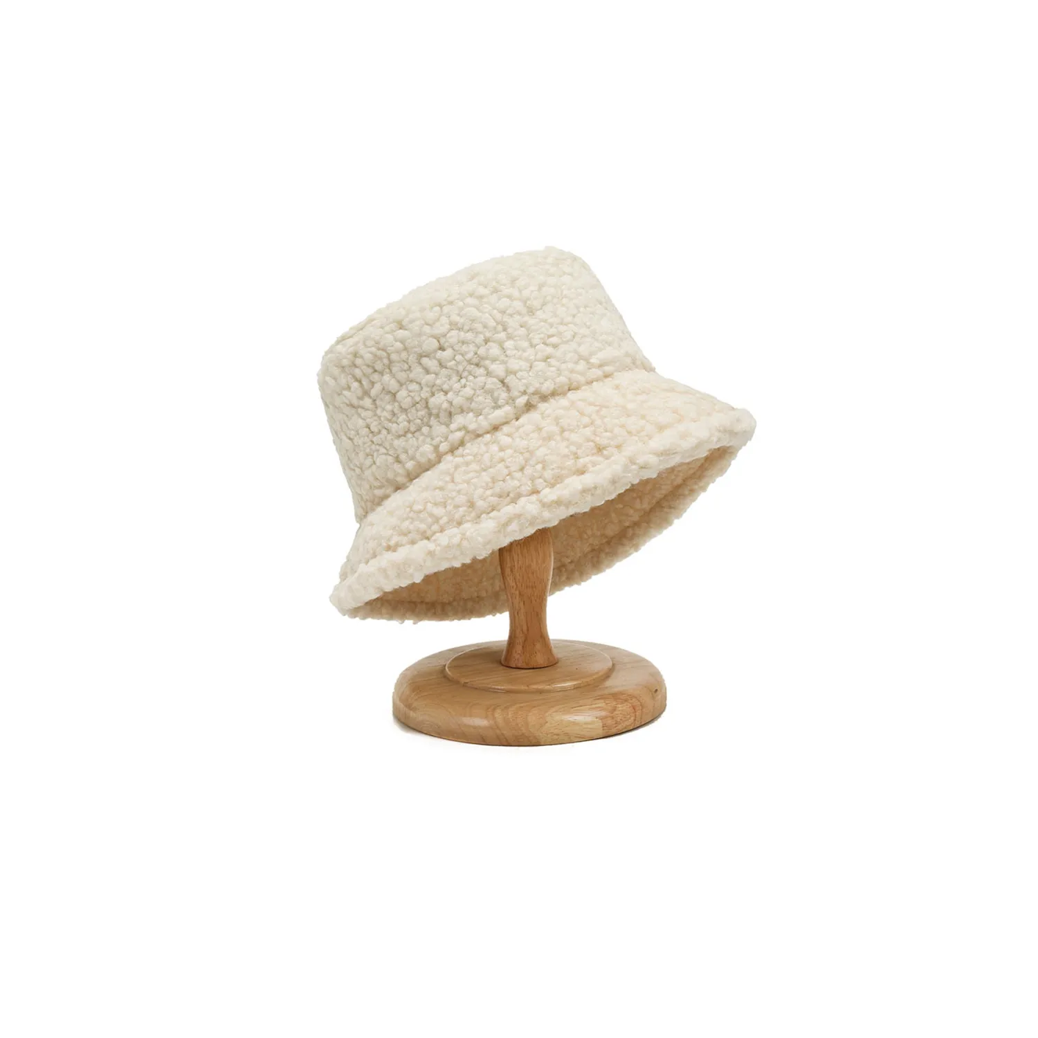 Faux Lamb Wool Bucket Hat 2