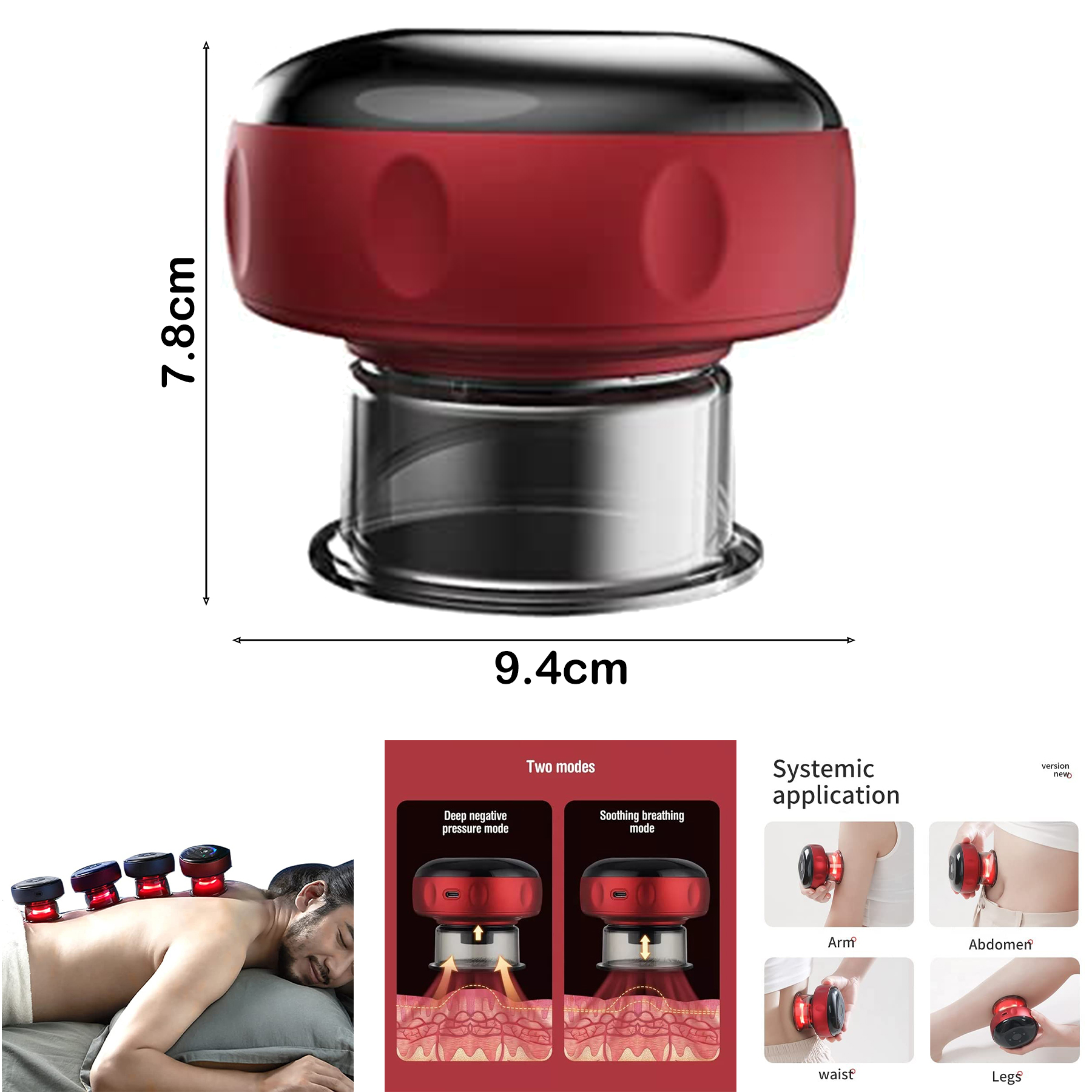 12 Gears Rechargeable Vacuum And Cupping Therapy Machine