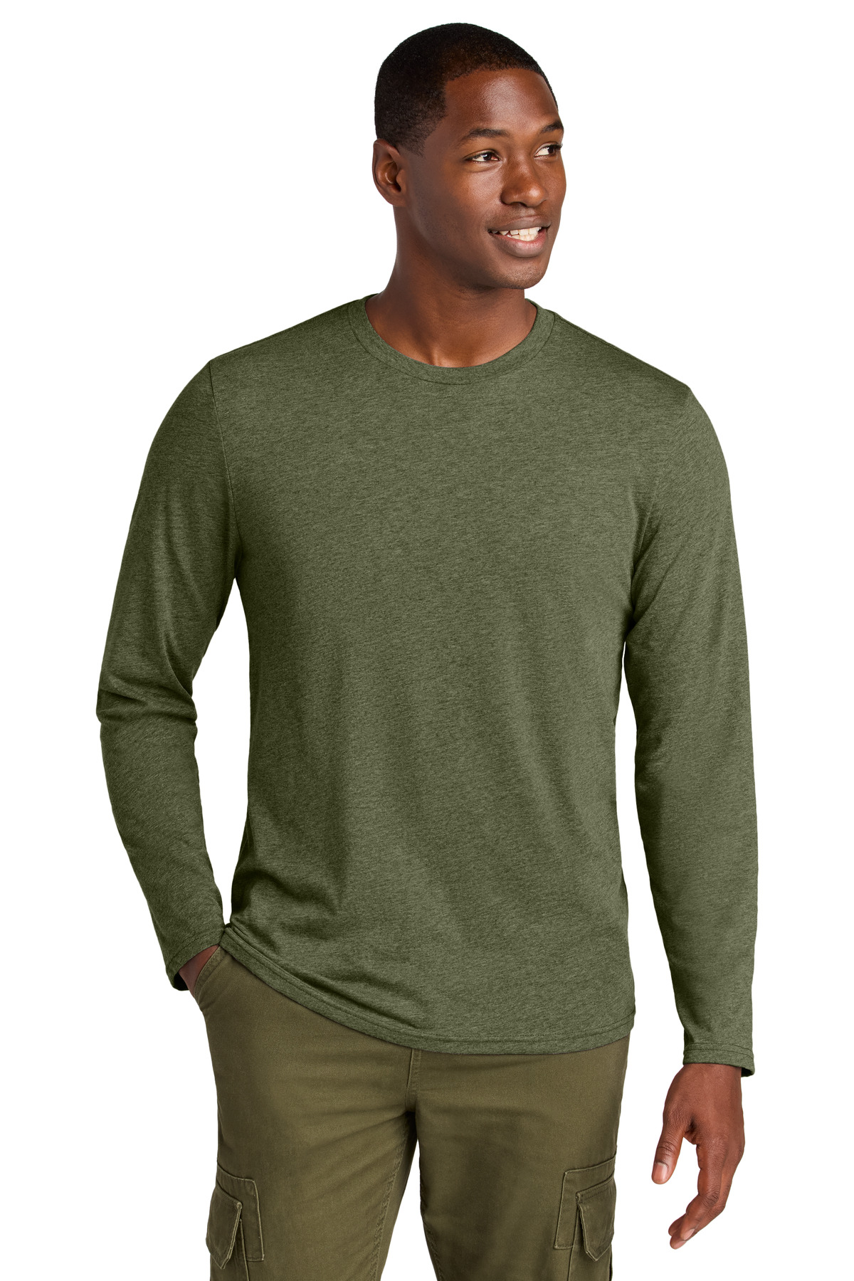 District Perfect Weight CVC Long Sleeve Tee DT185 65