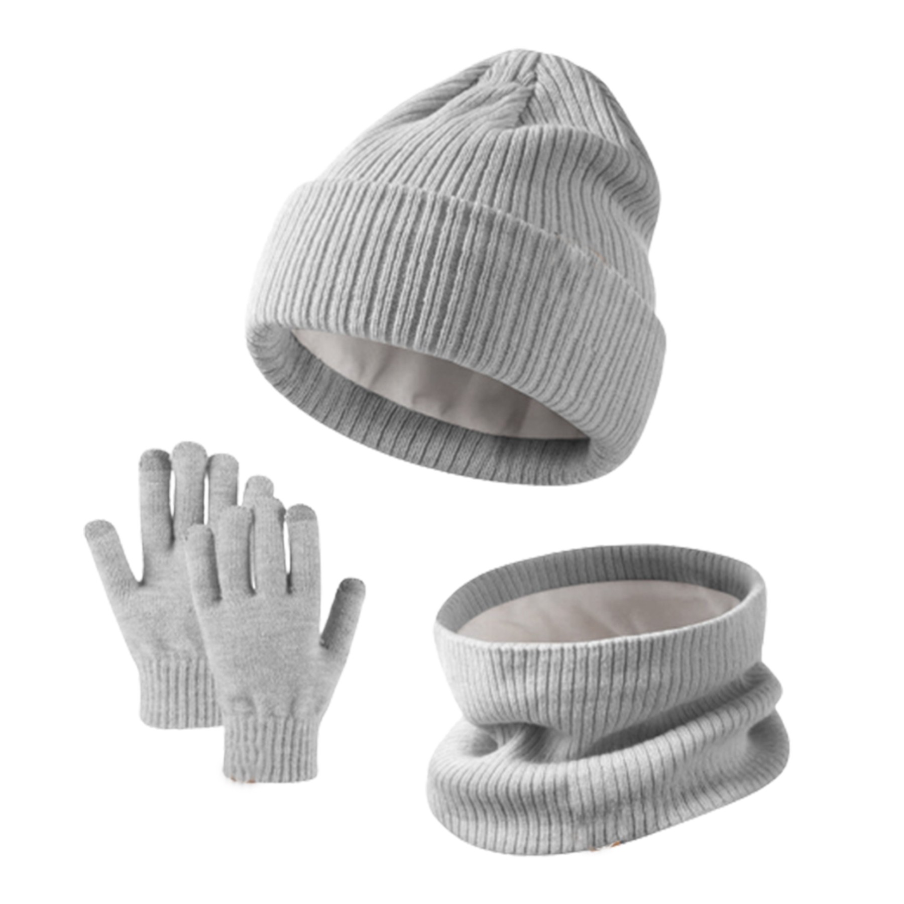 Kids Winter Cap Scarf Warm Set 4