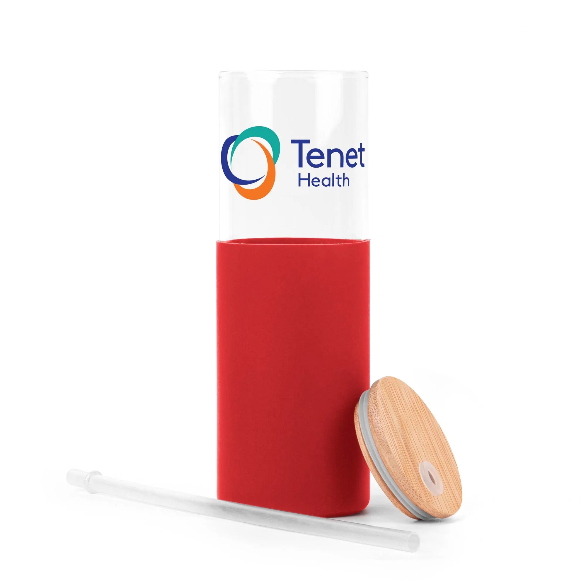 18oz. Glass Tumbler with Bamboo Lid, Straw & Silicone Sleeve 2