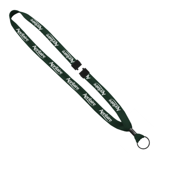 5/8" Polyester Shoelace Lanyard with Metal Crimp & Split-Ring 4