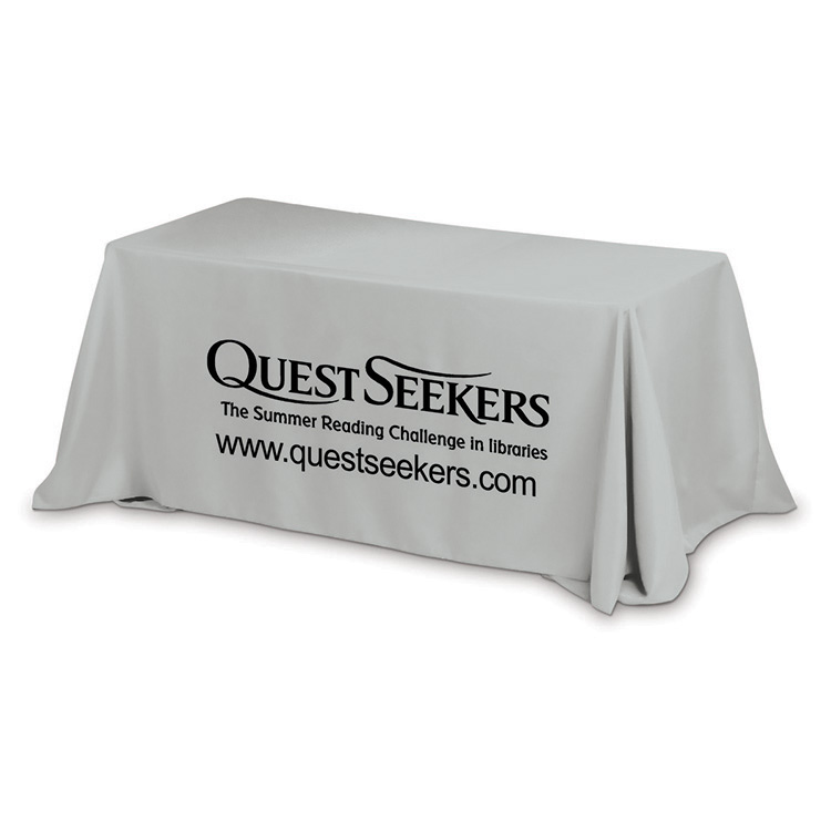 "Preakness Six" 3-Sided Economy Table Cover & Throws (One Color Print) / Fits 6 ft Table 12