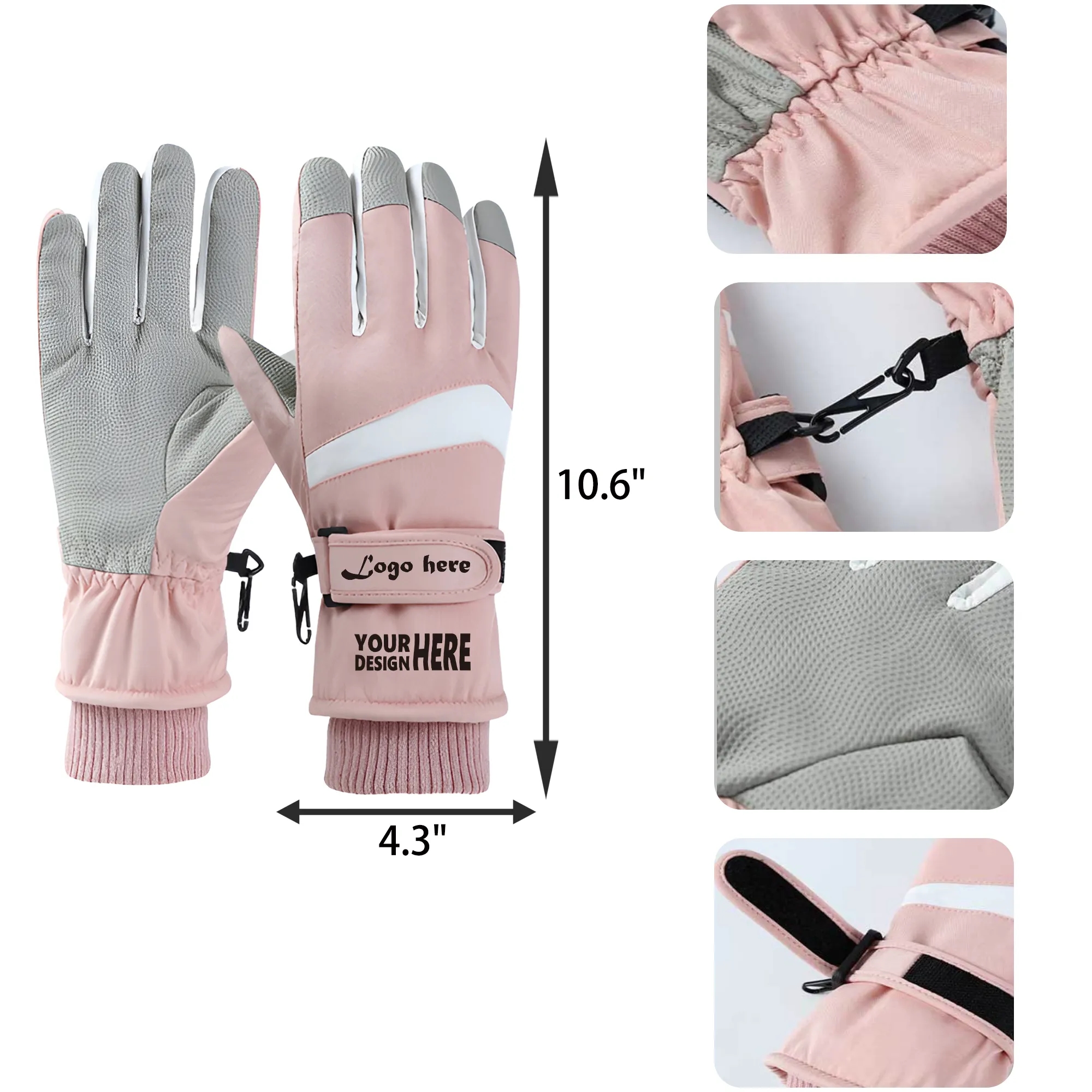 MOQ 50 PCS Winter Outdoor Sports Warm Gloves 3