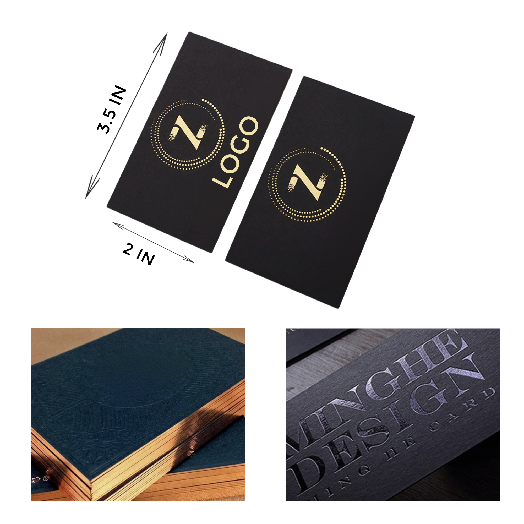 Luxurious Black Card With Gold Foil Business Card 2