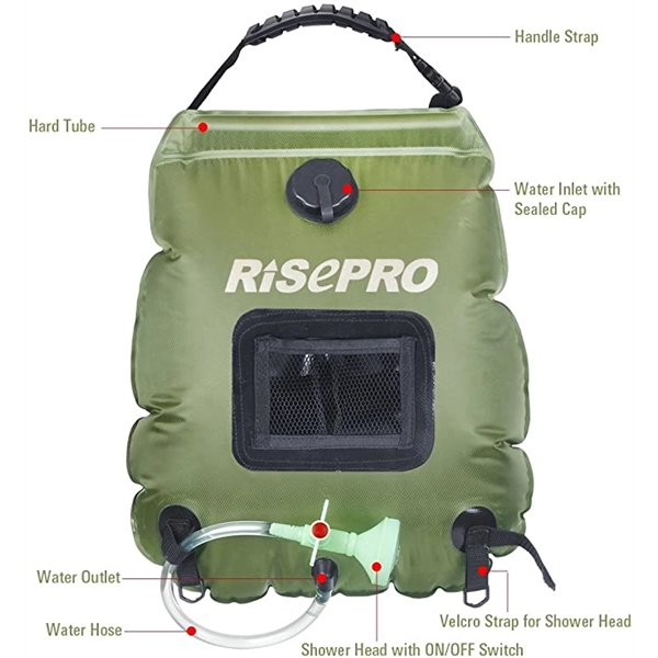 Portable Solar Shower Bag for Camping 12