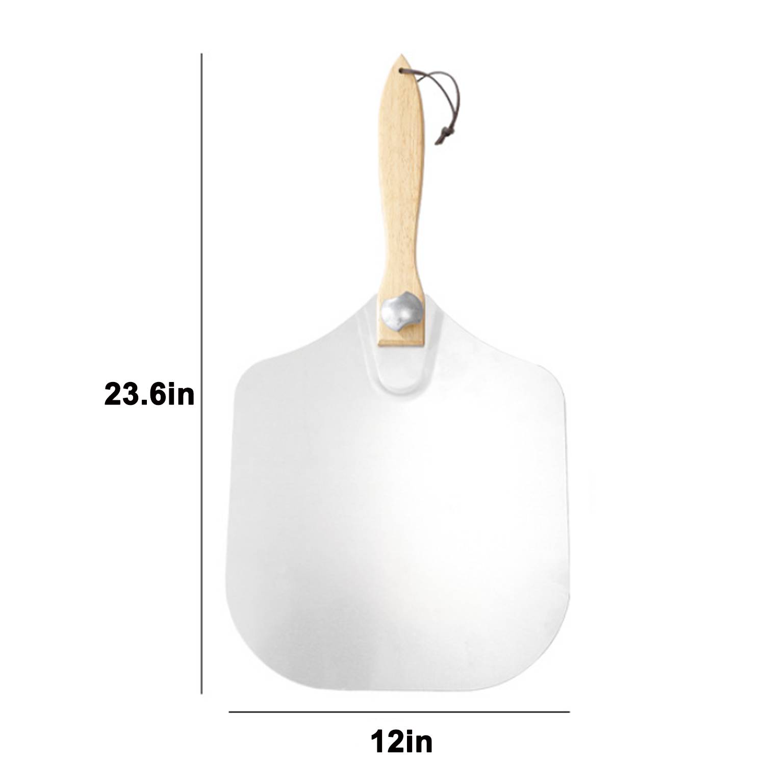 Aluminum Alloy Pizza Peel w/ Foldable Wooden Handle 2