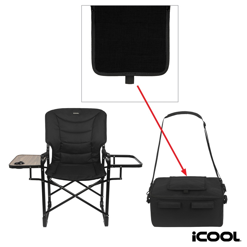 iCOOL Twin Peaks Deluxe Camping Chair With 18-Can Cooler 22